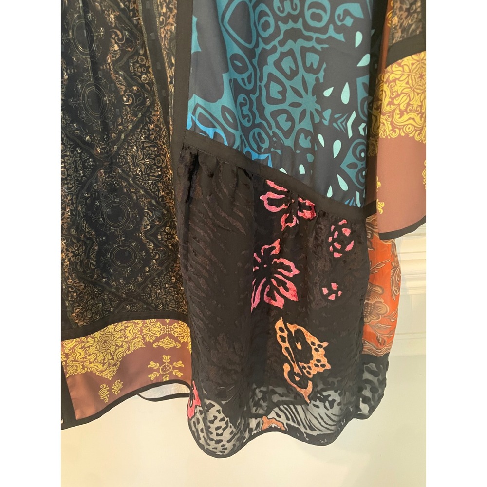 Soft Surroundings Size XL Adassa Patchwork Sequin Embroidered Boho Tunic Dress - Picture 6 of 9